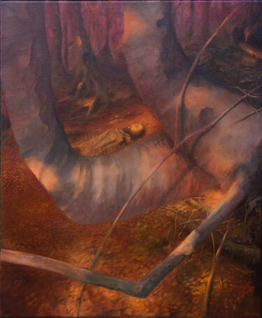 Pittura intitolato "Nature in Conemplat…" da Przemek Kret, Opera d'arte originale, Olio Montato su Telaio per barella in leg…