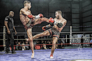 "Boxeur sur un ring…" başlıklı Fotoğraf Farouk Ferrah tarafından, Orijinal sanat, Fotoşoplu fotoğrafçılık