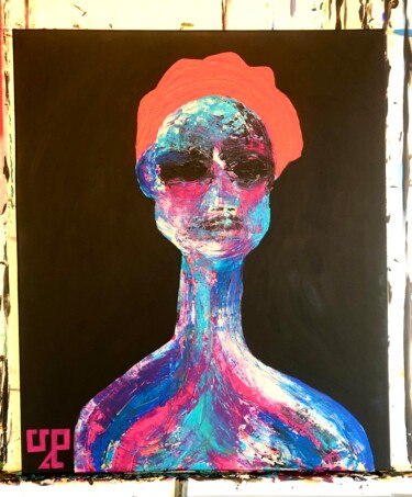Painting titled "in series 'Distorte…" by Upper Playground, Original Artwork, Acrylic Mounted on Wood Stretcher frame