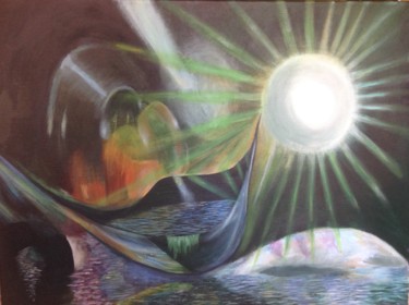 Peinture intitulée "Glow-of-the-pearl.j…" par Iryna Budai, Œuvre d'art originale, Acrylique