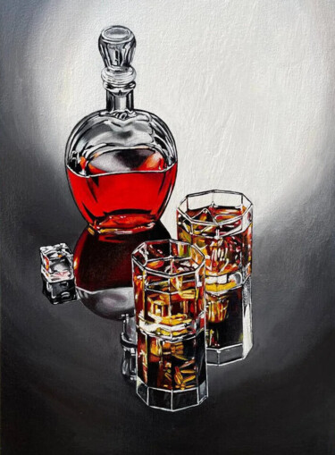 「Виски」というタイトルの絵画 Юра Рязанцевによって, オリジナルのアートワーク, アクリル