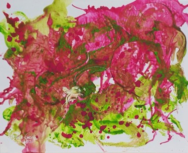 Картина под названием "Started with a kiss" - Ursula Gnech, Подлинное произведение искусства, Акрил