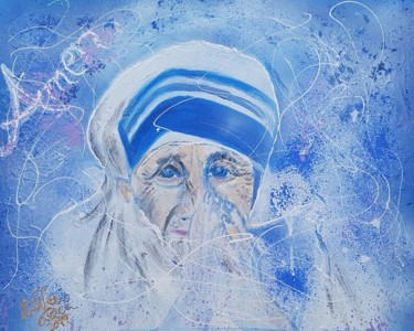 "Holy Mother Teresa…" başlıklı Tablo Ursula Gnech tarafından, Orijinal sanat, Akrilik