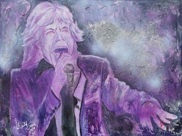 「Mick Jagger: It's a…」というタイトルの絵画 Ursula Gnechによって, オリジナルのアートワーク, アクリル