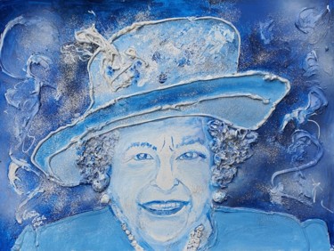 Painting titled "The admirable Queen…" by Ursula Gnech, Original Artwork, Acrylic