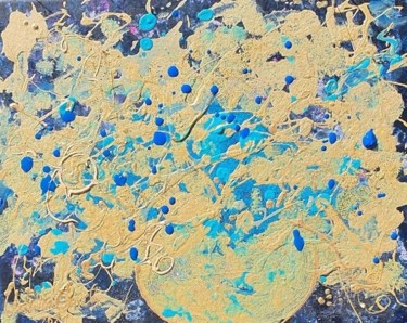 Peinture intitulée "Chinese Golden flow…" par Ursula Gnech, Œuvre d'art originale, Acrylique