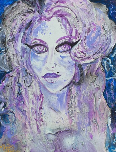 Malerei mit dem Titel "Amy Winehouse forev…" von Ursula Gnech, Original-Kunstwerk, Acryl