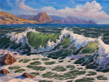 Peinture intitulée "Surf" par Ruslan Prus, Œuvre d'art originale, Huile