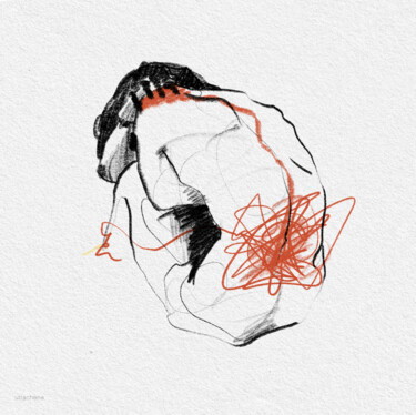 Digital Arts titled "Sadness" by Marie Utrachena, Original Artwork, 2D Digital Work