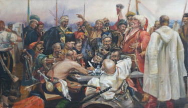 Painting titled "копия ,, казаки пиш…" by Vladimir Ekimov, Original Artwork