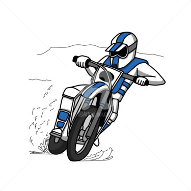 Grafika cyfrowa / sztuka generowana cyfrowo zatytułowany „Motocross” autorstwa V Karaba, Oryginalna praca, 2D praca cyfrowa