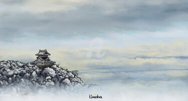 Digital Arts titled "Snow Japan 02" by V Karaba, Original Artwork, 2D Digital Work