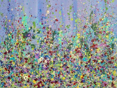 Pittura intitolato "Abstract flower pai…" da Valentina Pufe, Opera d'arte originale, Acrilico