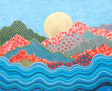 Schilderij getiteld "Mountains, landscap…" door Valentina Pufe, Origineel Kunstwerk, Acryl