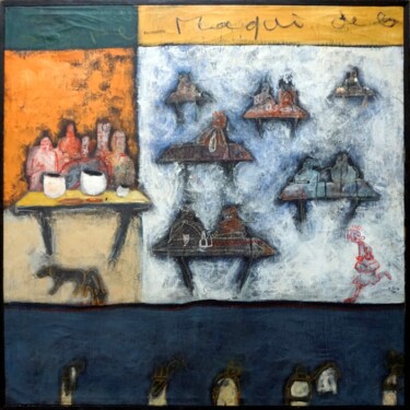 Картина под названием "Maquis Tentie soupe" - V-Taps, Подлинное произведение искусства, Акрил Установлен на Деревянная рама…