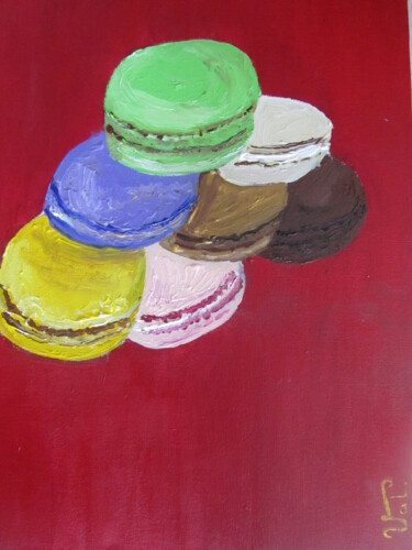 Картина под названием "macarons" - Valerie Mazurier, Подлинное произведение искусства, Акрил