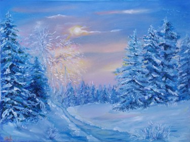 Pintura titulada "Winter's tale" por Marina Dinin, Obra de arte original, Oleo Montado en Bastidor de camilla de madera