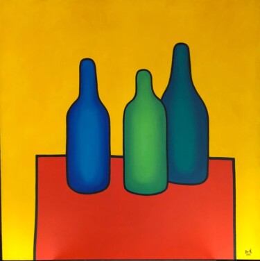 Malerei mit dem Titel "Bottles" von Vadim Mykhalchuk, Original-Kunstwerk, Öl