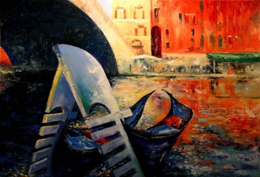 Malarstwo zatytułowany „Венецианская любовь” autorstwa Vadim Stolyarov, Oryginalna praca, Olej