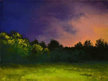 Картина под названием "Следы солнца" - Vadim Stolyarov, Подлинное произведение искусства, Масло