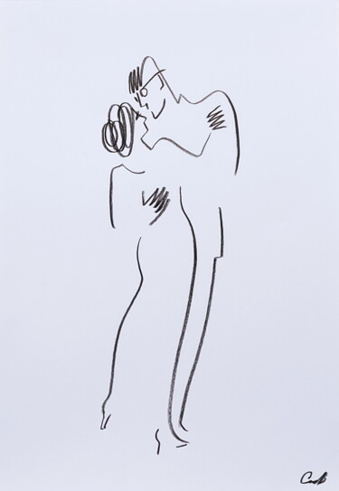 Рисунок под названием "Danse" - Vadim Studenov, Подлинное произведение искусства, Карандаш