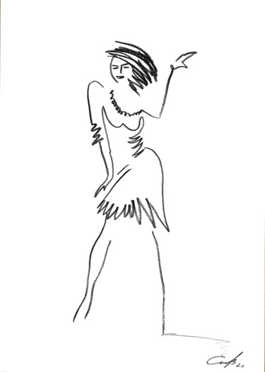 Rysunek zatytułowany „Dancing” autorstwa Vadim Studenov, Oryginalna praca, Ołówek
