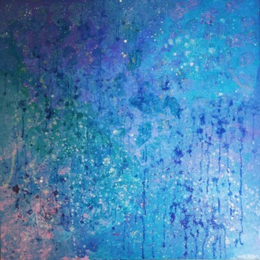 Painting titled "Raining nebula" by Vafa Majidli, Original Artwork, Acrylic