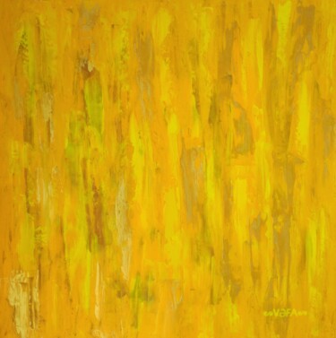 Pintura titulada "Waves of yellow fla…" por Vafa Majidli, Obra de arte original, Acrílico