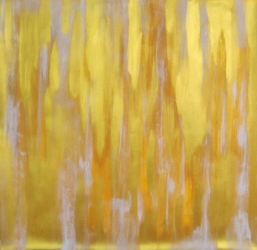 Pintura titulada "Golden Waves" por Vafa Majidli, Obra de arte original, Acrílico