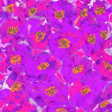 Estampas & grabados titulada "Floral composition.…" por Vafa Majidli, Obra de arte original, Impresión digital