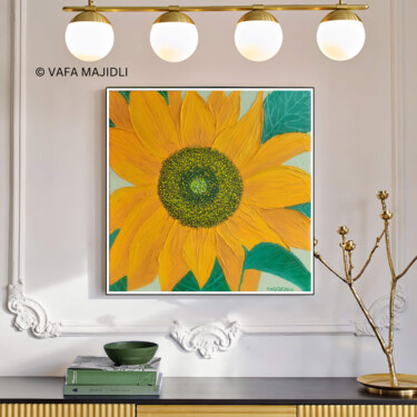 Отпечатки и Гравюры под названием "Sunflower's Univers…" - Vafa Majidli, Подлинное произведение искусства, Цифровая печать