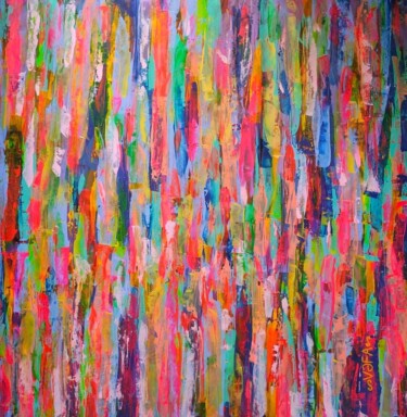 Painting titled "Colorful Worlds 2" by Vafa Majidli, Original Artwork, Acrylic