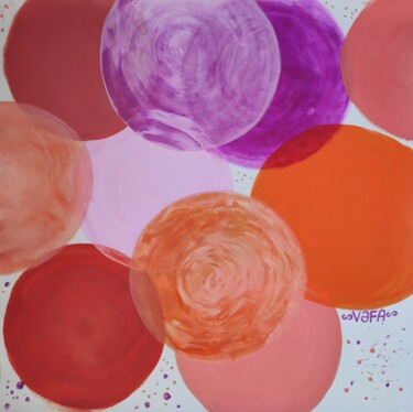 Peinture intitulée "Peachy Bloom of Eup…" par Vafa Majidli, Œuvre d'art originale, Acrylique