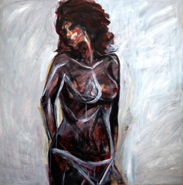 Pintura intitulada "Nude Elegance 3" por Vafa, Obras de arte originais, Acrílico