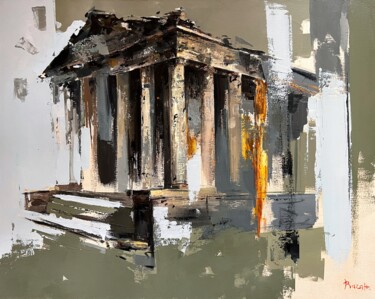 Painting titled "Ancient Temple of G…" by Vahan Shahbazyan, Original Artwork, Oil