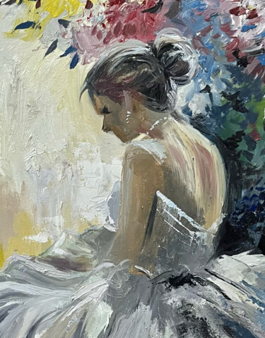 Картина под названием "Bridal Contemplation" - Vahe Bagumyan, Подлинное произведение искусства, Масло Установлен на Деревянн…