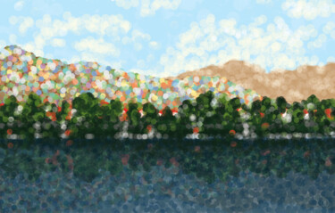 Digital Arts titled "Landscape" by Vai Chi Leong, Original Artwork, Digital Painting