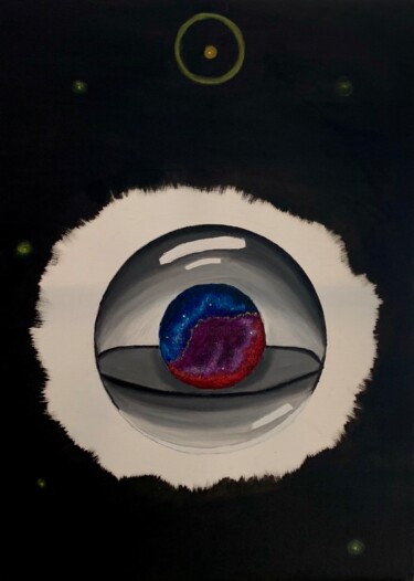 绘画 标题为“Sphere of influence” 由Vaire Valier, 原创艺术品, 油 安装在木板上