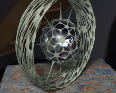 Digitale Kunst mit dem Titel "Oracle Sculpture" von Valdecir Balogo, Original-Kunstwerk, 3D Modellierung