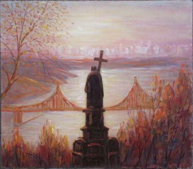 Картина под названием "Владимирская Горка…" - Валентин Негреско, Подлинное произведение искусства, Масло