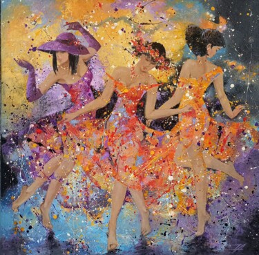 绘画 标题为“dancers” 由Valentina Audariene, 原创艺术品, 油