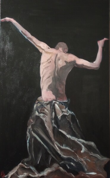 Schilderij getiteld "Dancer" door Valentina Baicuianu, Origineel Kunstwerk, Olie