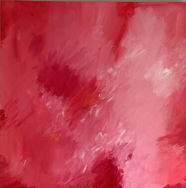 Malerei mit dem Titel "delicate red" von Valentina Majer, Original-Kunstwerk, Acryl