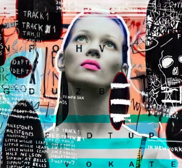 Digitale Kunst getiteld "Kate Moss" door Valentina May, Origineel Kunstwerk, 2D Digital Work