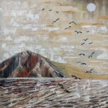 Pintura titulada "Wind and birds" por Valentina Reymer, Obra de arte original, Oleo