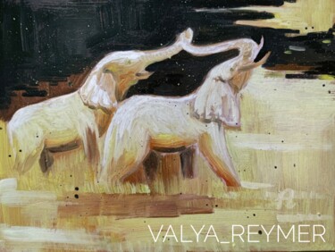 Painting titled "Follow me. Yellow e…" by Valentina Reymer, Original Artwork, Oil