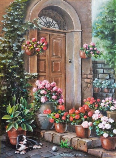 Pintura intitulada "summer flowers" por Valentina Valevskaya, Obras de arte originais, Óleo Montado em Armação em madeira