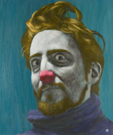 Painting titled "SILLY CLOWN PROJECT…" by Valentin Kanellopoulos, Original Artwork, Acrylic