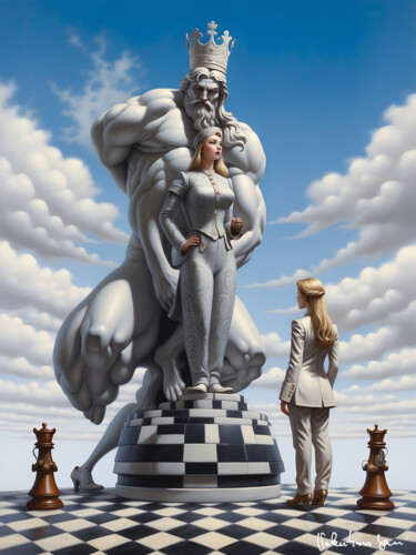 Arts numériques intitulée "Queen's move" par Valentino Sani, Œuvre d'art originale, Image générée par l'IA