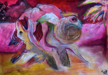 "La mer et les monta…" başlıklı Tablo Valeria Jaramillo tarafından, Orijinal sanat, Guaş boya